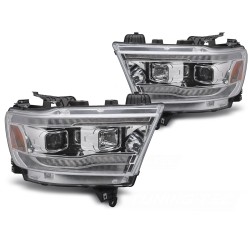 Phares DODGE RAM 19-22 TUBE CHROME SÉQUENTIEL