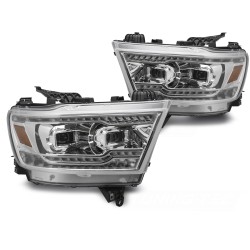 Phares avant FULL LED chrome compatible DODGE RAM 19-22