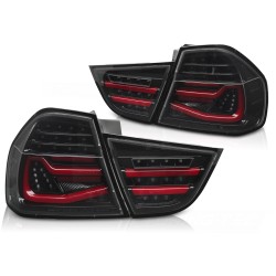 Feux Arrière BMW Série 3 E90 LED Bar Noir avec Clignotants Dynamiques
