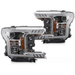 Phares TUBE LIGHT chrome pour FORD F150 MK13 17-20