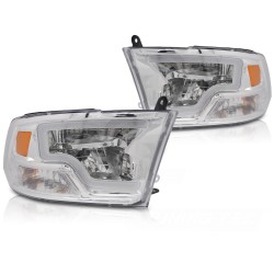 Phares DODGE RAM 09-18 TUBE LIGHT CHROME LED