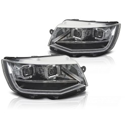 Phares à LED TUBE LIGHT chrome DRL séquentiel pour VW T6 15-19