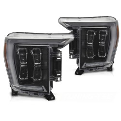 Phares avant LED noirs DRL pour FORD F150 MK14 20-23