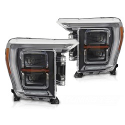 Phares avant LED noirs DRL pour FORD F150 MK14 20-23
