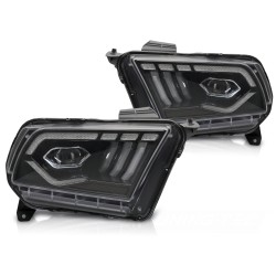 Phares à LED noirs DRL pour FORD MUSTANG 10-13