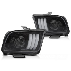Phares FORD MUSTANG 04-09 TUBE LIGHT NOIRS