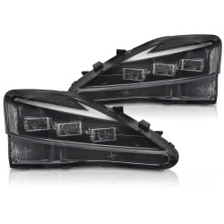 Phares avant à LED complets Lexus IS 06-13 noir