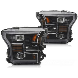 Phares LED noirs pour FORD F150 MK13 14-17
