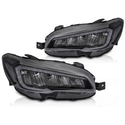 Phares TUBE LED noir compatibles SUBARU WRX 14-22