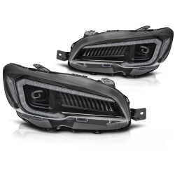 Phares avant LED TUBE NOIR compatibles SUBARU WRX 14-22