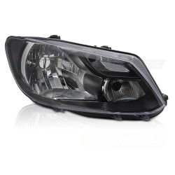 Phare avant droit noir H4 TYC compatible VW CADDY 11-14