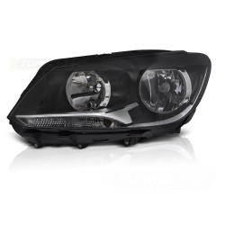 Phare avant gauche noir H7 TYC compatible VW Caddy Touran 11-14
