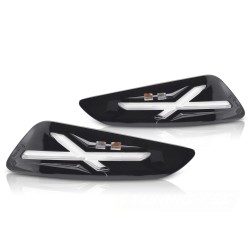 FRONT DIRECTION GLOSSY BLACK LED fits VESPA SPRINT / PRIMAVERA 150cc
