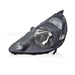 Phare avant gauche noir TYC compatible avec HONDA JAZZ FIT 02-04