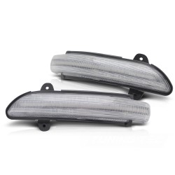 Clignotants latéraux LED séquentiels blancs dans le rétroviseur pour MERCEDES W211 C219 W221 C216