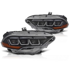 HEADLIGHTS  BLACK fits FORD MUSTANG 18-21