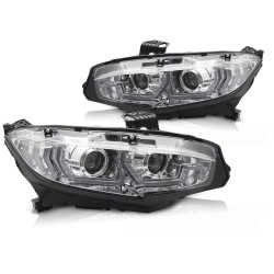 LED HEADLIGHTS CHROME DRL SEQ fits HONDA CIVIC X 16-21