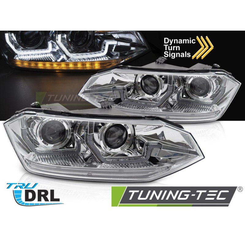 VW POLO VI 2G 17-21  SEQ LED DRL CHROME