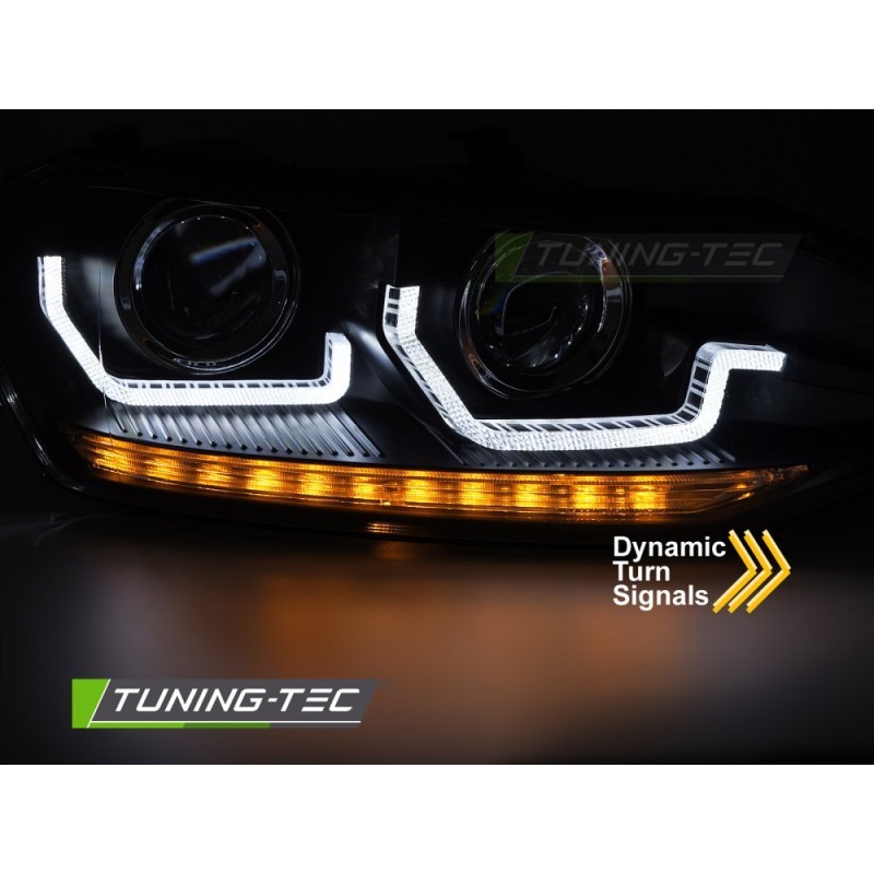 VW POLO VI 2G 17-21  SEQ LED DRL BLACK