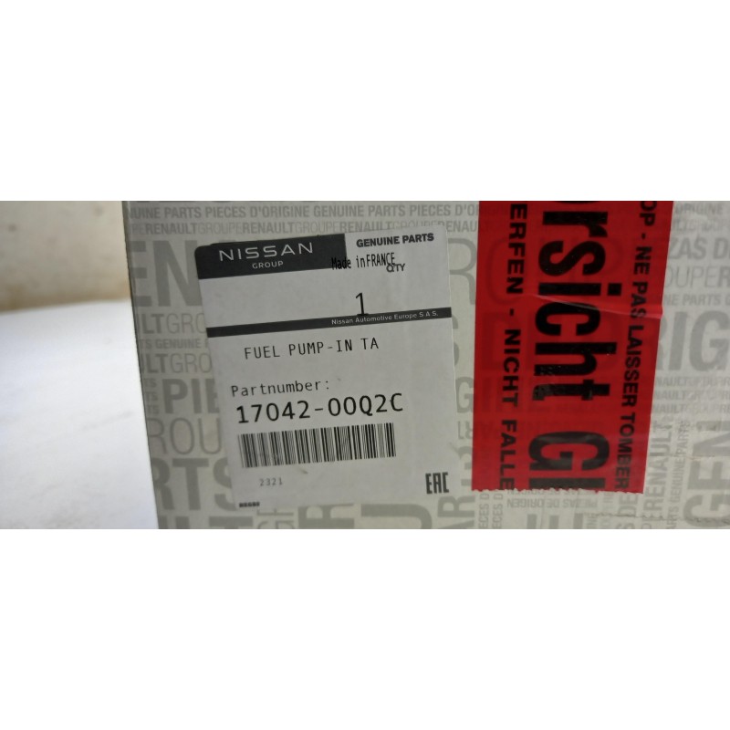 Unité D''Alimentation En Carburant NISSAN 1704200Q2C  Pièce d'origine oem