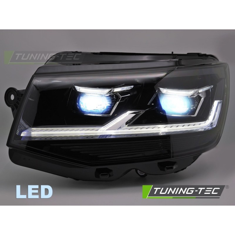 LED HEADLIGHTS BLACK DRL fits VW T6 15-19