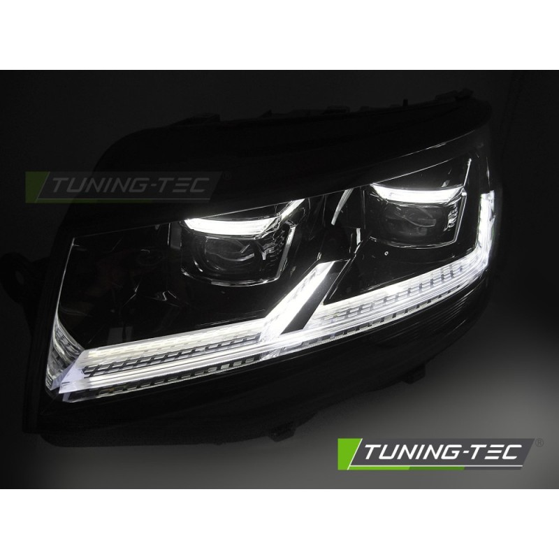 LED HEADLIGHTS BLACK DRL fits VW T6 15-19