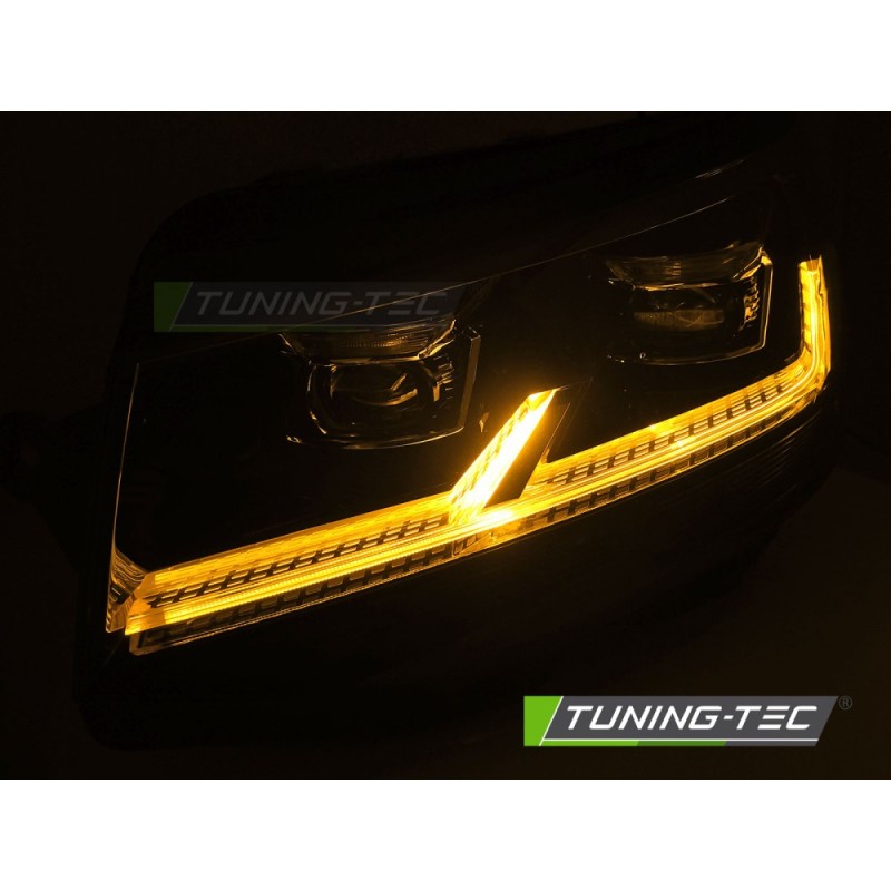 LED HEADLIGHTS BLACK DRL fits VW T6 15-19