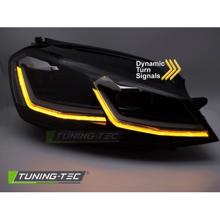 FULL LED HEADLIGHTS SILVER LINE DRL fits VW GOLF 7 11.12-17