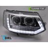 FULL LED HEADLIGHTS TUBE LIGHT T6 LOOK CHROME DRL SEQ fits VW T5 10-15