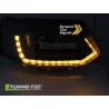 FULL LED HEADLIGHTS TUBE LIGHT T6 LOOK BLACK DRL SEQ fits VW T5 10-15