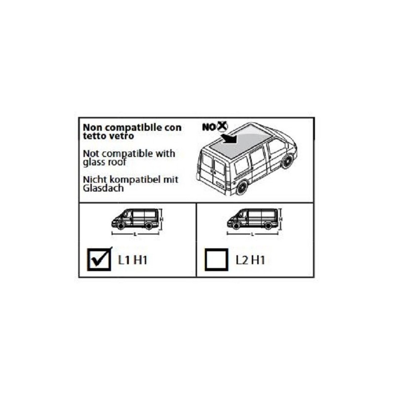 NORDRIVE KARGO Barres de Toit 2-Barres pour VW T7 TRANSPORTER / CARAVELLE TR16K54003