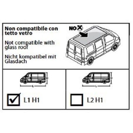 NORDRIVE KARGO Barres de Toit 2-Barres pour VW T7 TRANSPORTER / CARAVELLE TR16K54003