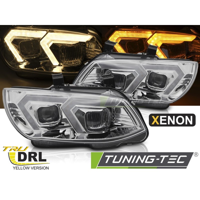 XENON HEADLIGHTS YELLOW LED CHROME DRL fits BMW E92 / E93 LCI 10-13