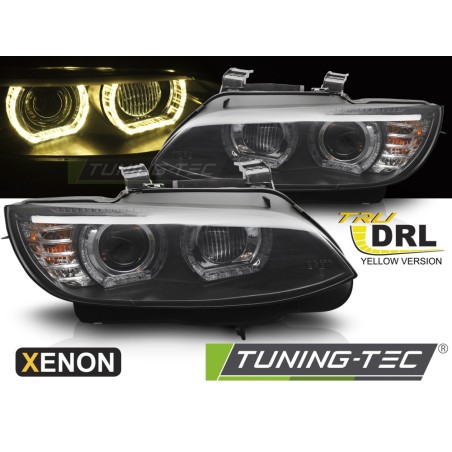 XENON HEADLIGHTS YELLOW LED BLACK DRL fits BMW E92 / E93 06-10