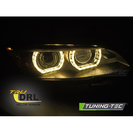 XENON HEADLIGHTS YELLOW LED BLACK DRL fits BMW E92 / E93 06-10