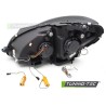 HEADLIGHTS TUBE LED GLOSSY BLACK SEQ DRL fits MERCEDES W204 11-14