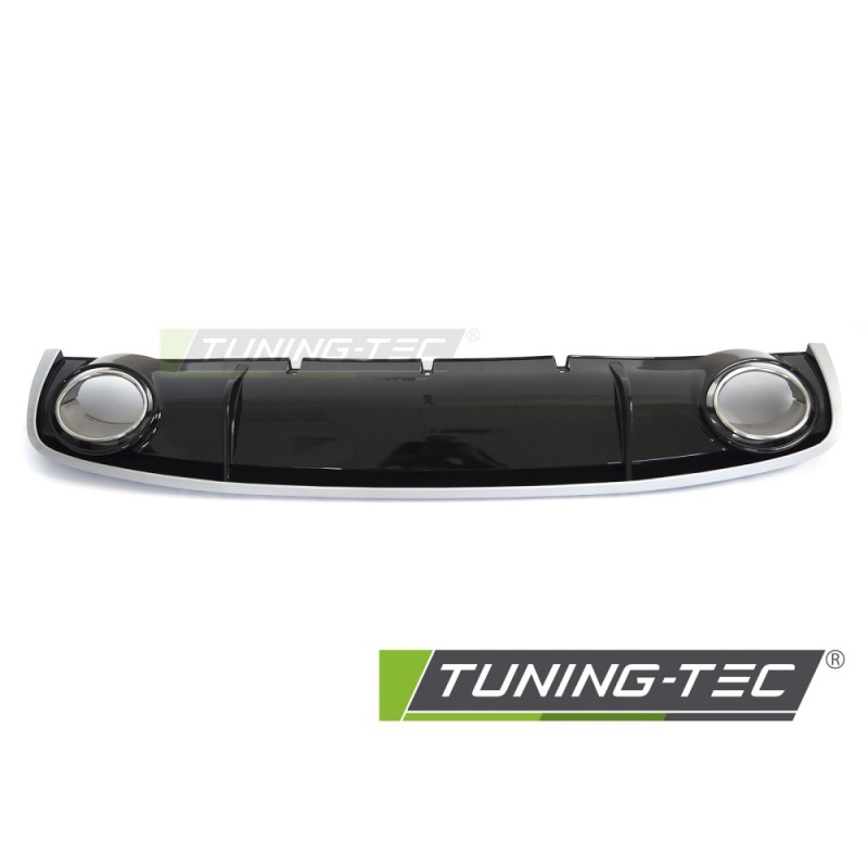 DIFFUSOR SINGLE OUTLET GLOSSY BLACK SPORT STYLE fits AUDI A4 B8 12-15
