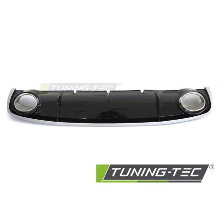 DIFFUSOR SINGLE OUTLET GLOSSY BLACK SPORT STYLE fits AUDI A4 B8 12-15