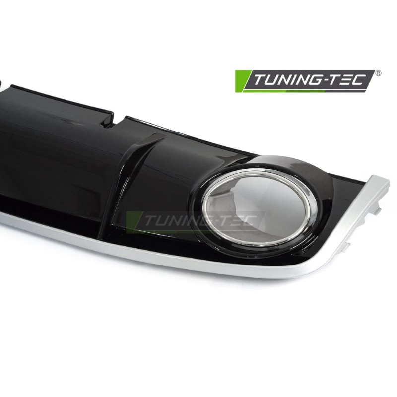 DIFFUSOR SINGLE OUTLET GLOSSY BLACK SPORT STYLE fits AUDI A4 B8 12-15