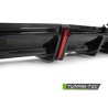 DIFFUSOR TWIN OUTLET GLOSSY BLACK with LED BRAKE LIGHT SPORT STYLE fits AUDI A5 F5 19-23
