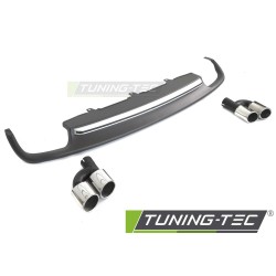 DIFFUSOR TWIN OUTLET SILVER SPORT S STYLE fits AUDI A6 C7 11-14