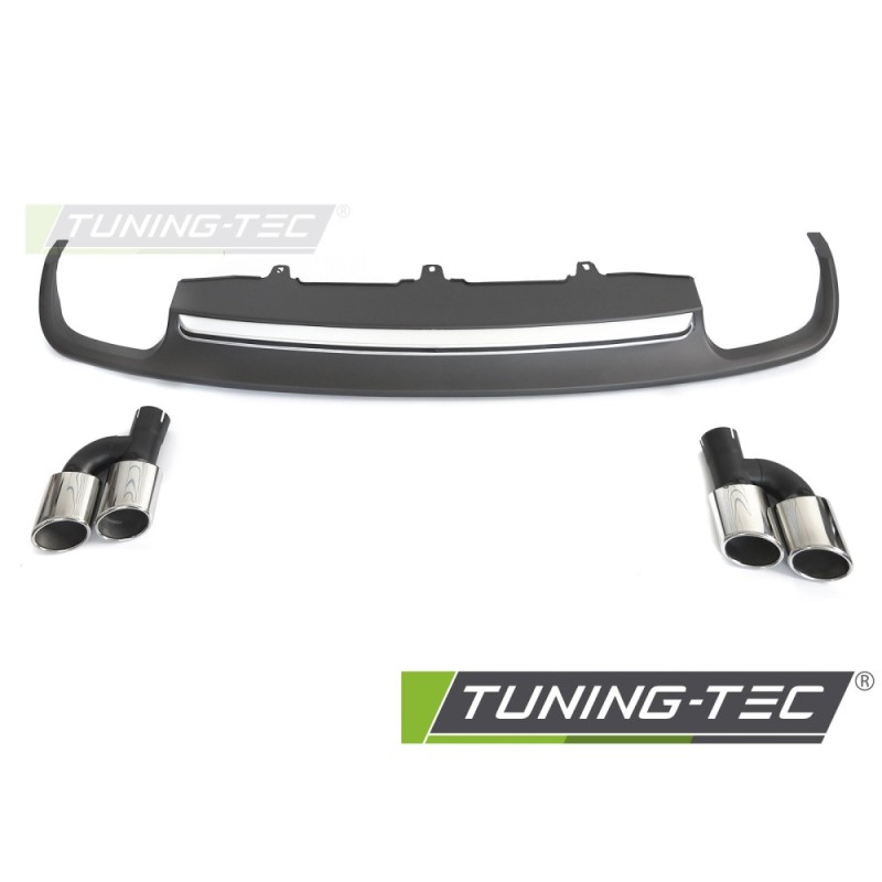 DIFFUSOR TWIN OUTLET SILVER SPORT S STYLE fits AUDI A6 C7 11-14