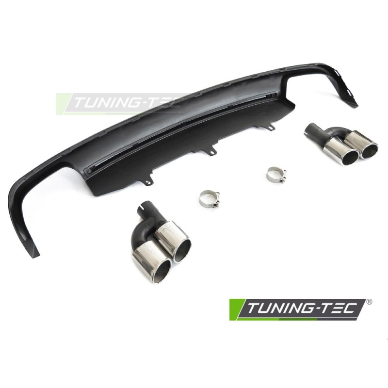 DIFFUSOR TWIN OUTLET SILVER SPORT S STYLE fits AUDI A6 C7 11-14