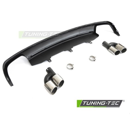 DIFFUSOR TWIN OUTLET SILVER SPORT S STYLE fits AUDI A6 C7 11-14