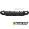 DIFFUSOR TWIN OUTLET GLOSSY BLACK with LED BRAKE LIGHT SPORT STYLE fits AUDI A7 C7 10-14