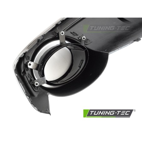 DIFFUSOR TWIN OUTLET GLOSSY BLACK with LED BRAKE LIGHT SPORT STYLE fits AUDI A7 C7 10-14