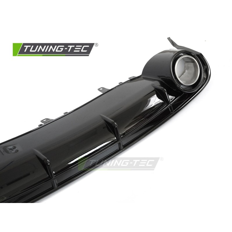 DIFFUSOR TWIN OUTLET GLOSSY BLACK SPORT STYLE fits AUDI A6 C7 14-18