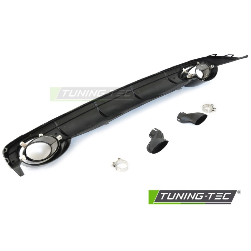 DIFFUSOR TWIN OUTLET GLOSSY BLACK SPORT STYLE fits AUDI A6 C7 14-18