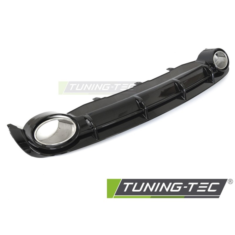DIFFUSOR TWIN OUTLET GLOSSY BLACK SPORT STYLE fits AUDI A6 C7 11-14