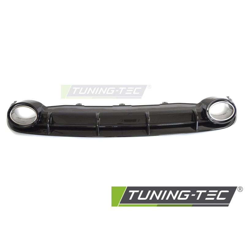 DIFFUSOR TWIN OUTLET GLOSSY BLACK SPORT STYLE fits AUDI A6 C7 11-14